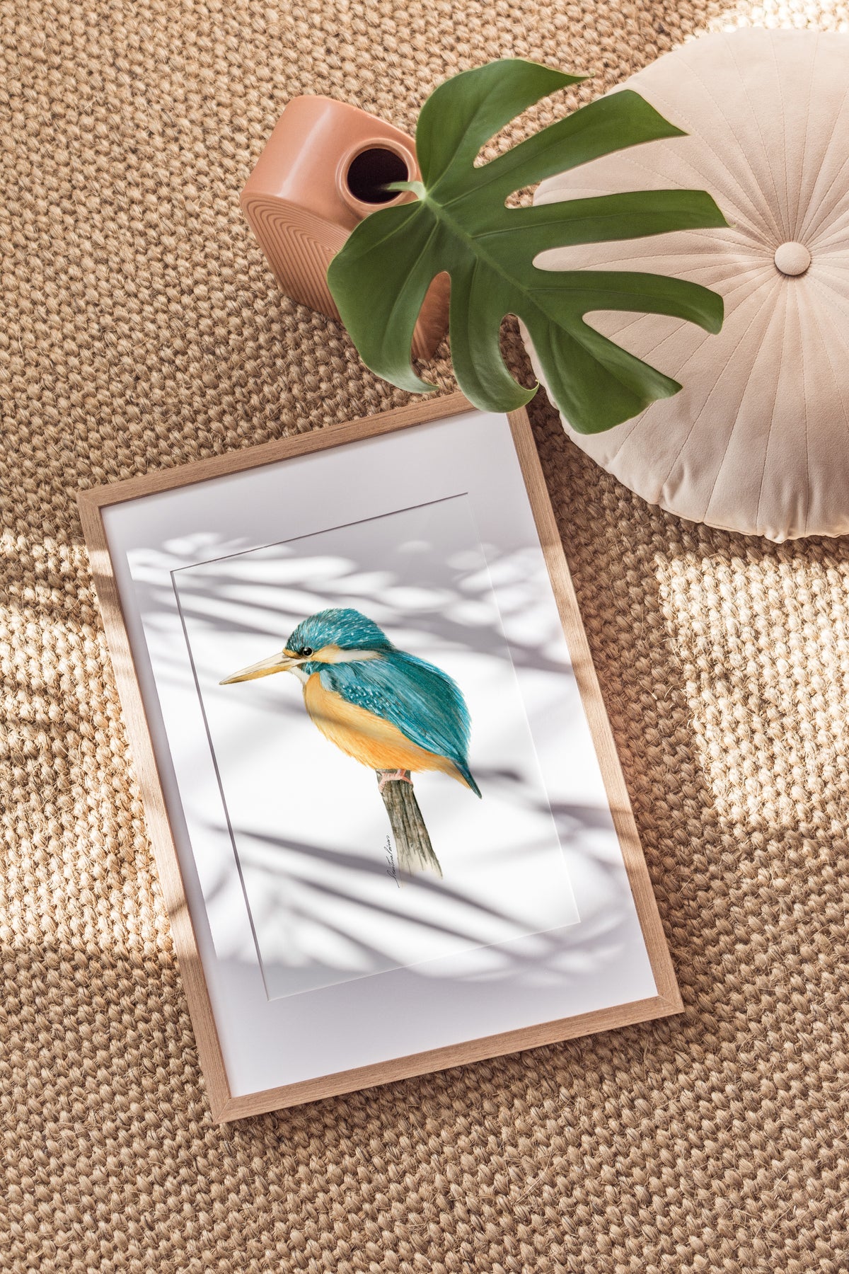 Kingfisher - Watercolor Wall Art