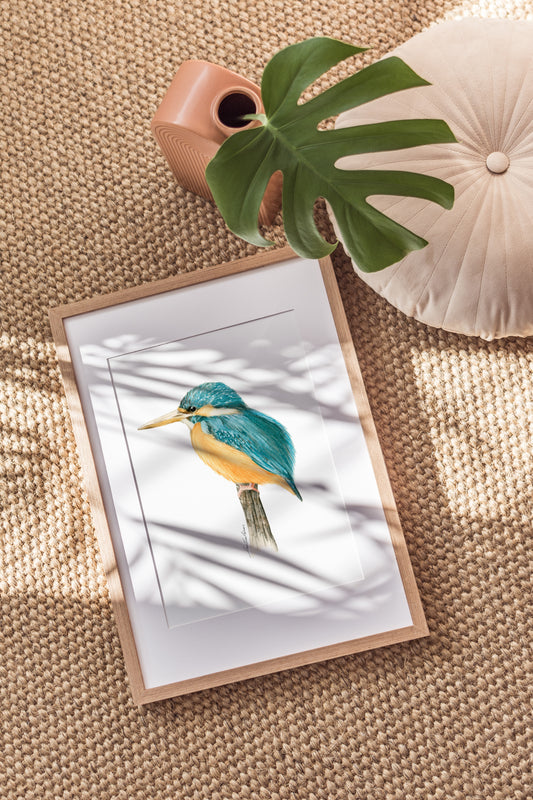 Kingfisher - Watercolor Wall Art