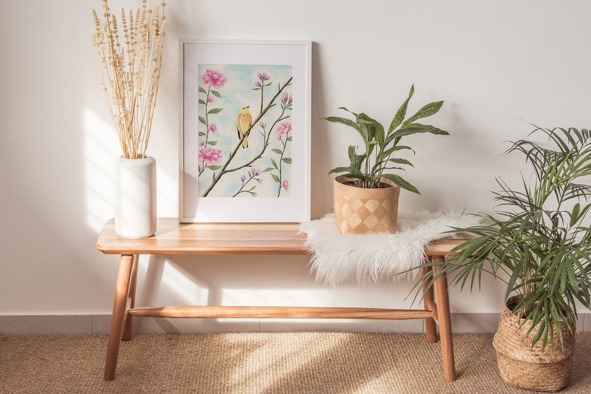 Yellow Bird - Watercolor Wall Art