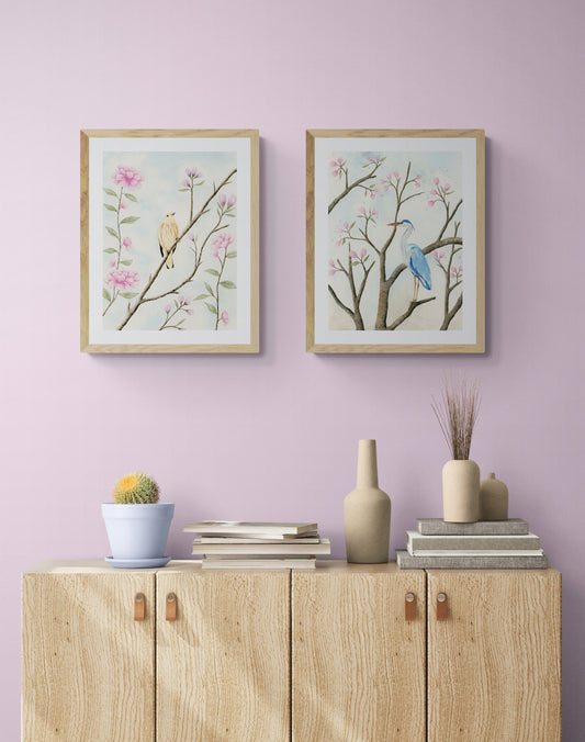 Beautiful Heron - Watercolor Wall Art