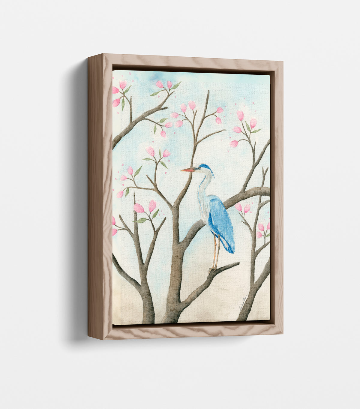 Beautiful Heron - Watercolor Wall Art