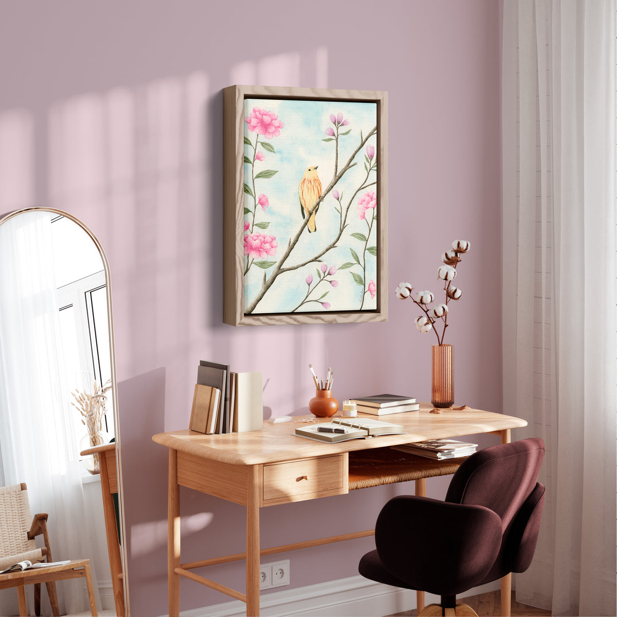 Yellow Bird - Watercolor Wall Art