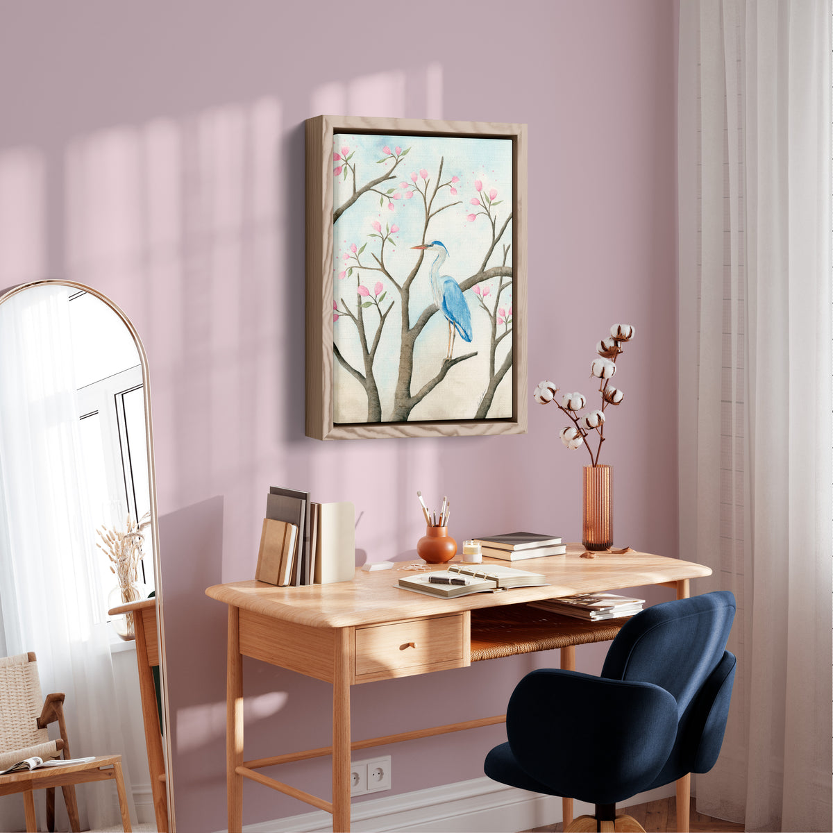 Beautiful Heron - Watercolor Wall Art