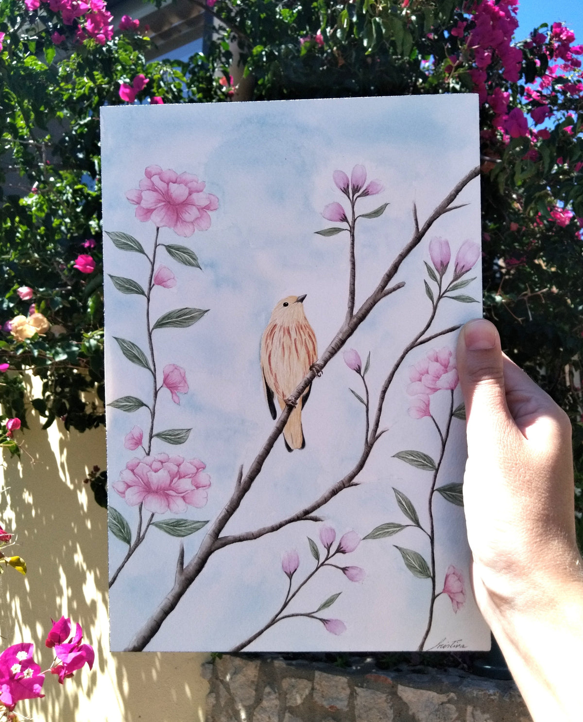 Yellow Bird - Watercolor Wall Art