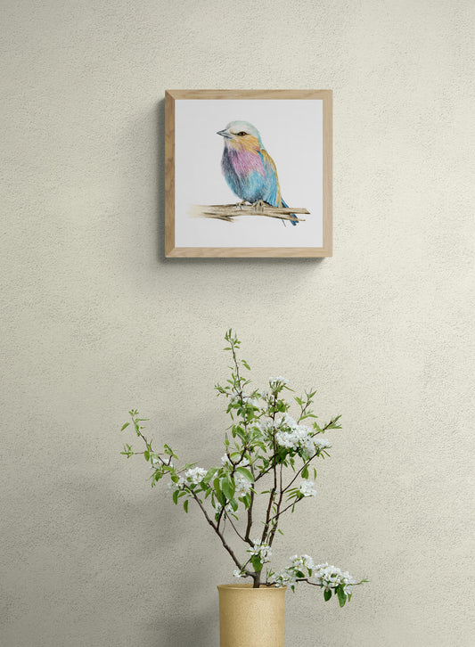 Colorful bird - Watercolor Wall Art