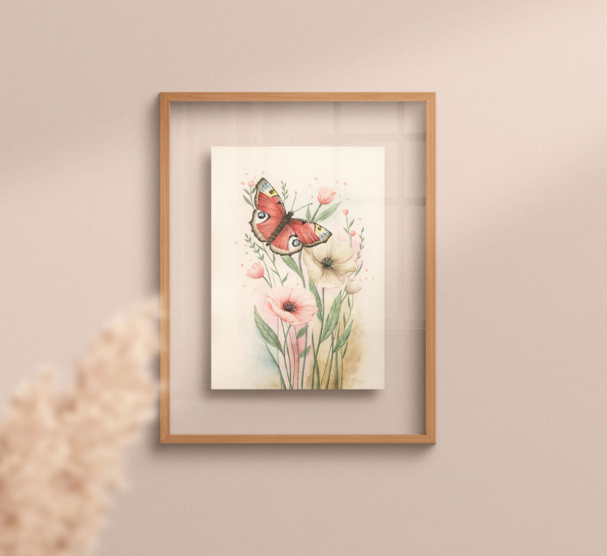 Peacock Butterfly Painting - Watercolor Fine Art Print
